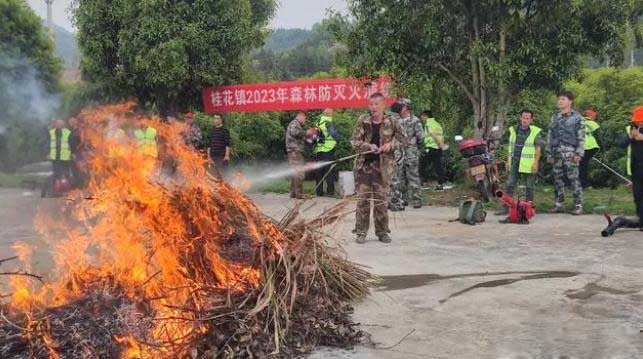 咸安区木樨镇|实际+实操,拓宽丛林防火“护城河”
